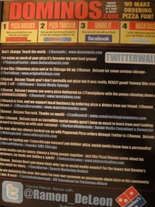 Twitter Wall Flyer from Domino's Pizza